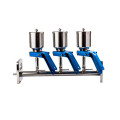 Laboratory Equipment Stainless Steel Three Branch Funnel Filtration Vacuum Manifolds